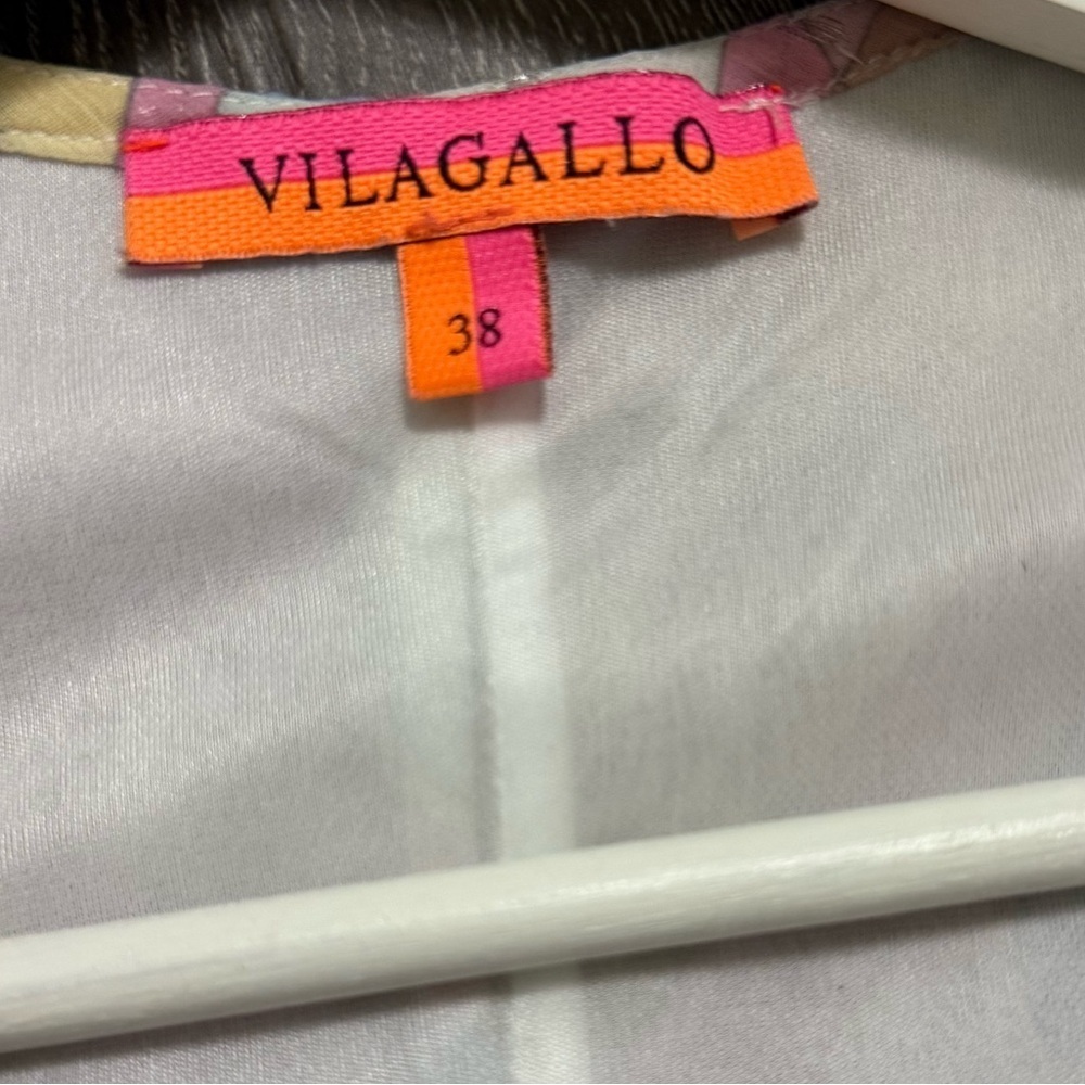 Vilagallo Made in Spain Sheer Ruffle Hem Mini Dress Disco Hippie Festival - Picture 8 of 8
